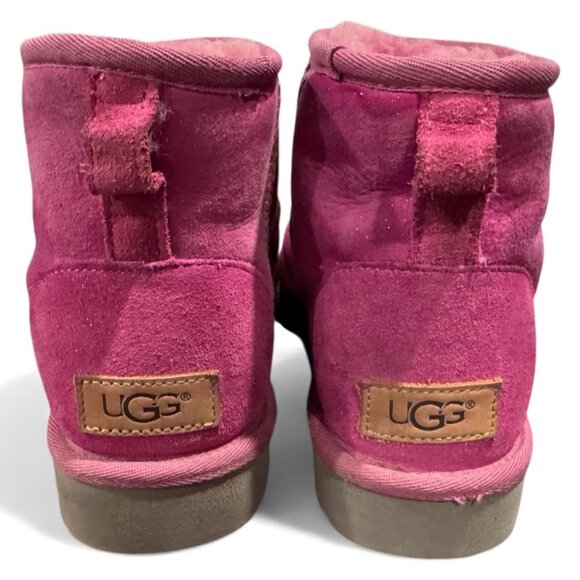 ✨ UGG Classic Mini “Milky Way” Pink Raspberry Sparkle Boots - Women’s Size 7 - Picture 2 of 7